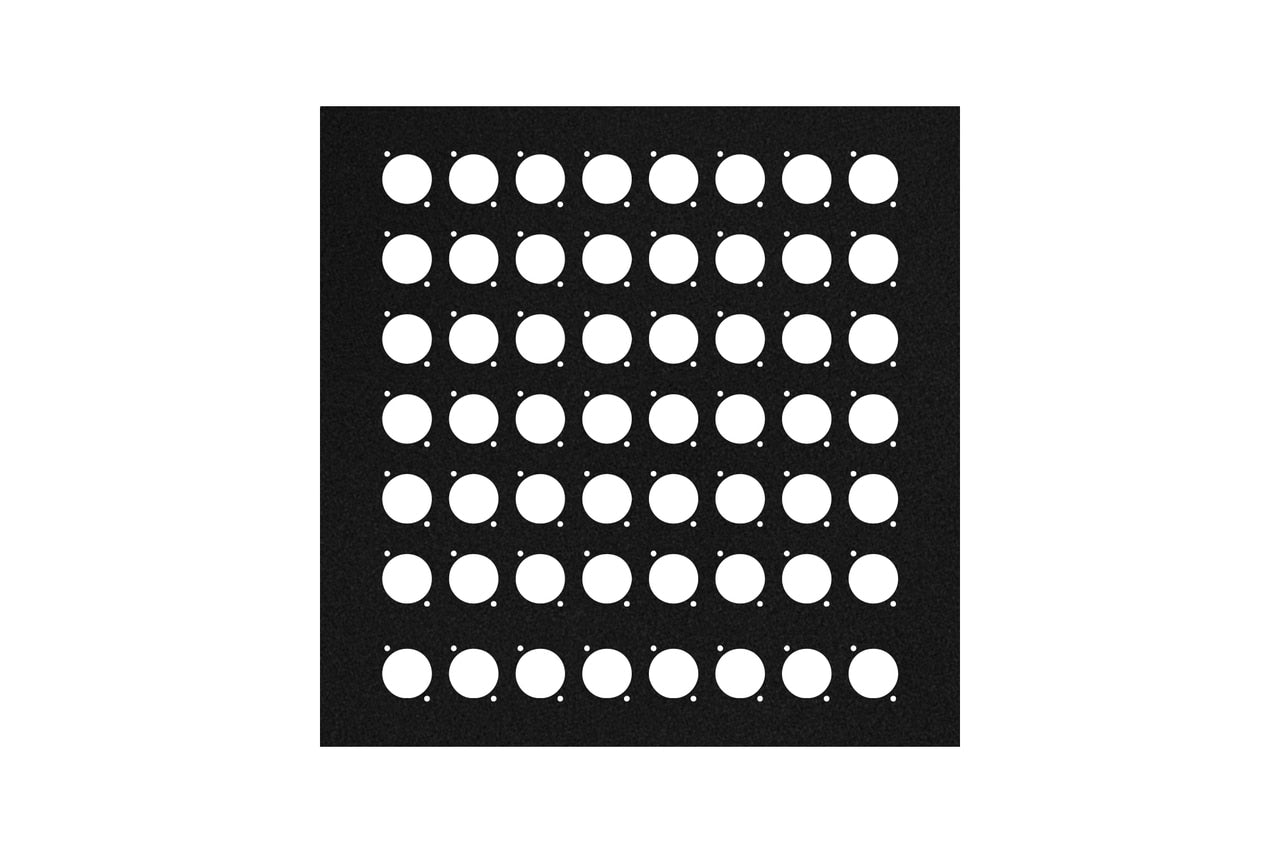 Elite Core EC-PNL-12-56D 12-inch Square Flat Metal Wall Panel with 56 D-Series Punch-Outs