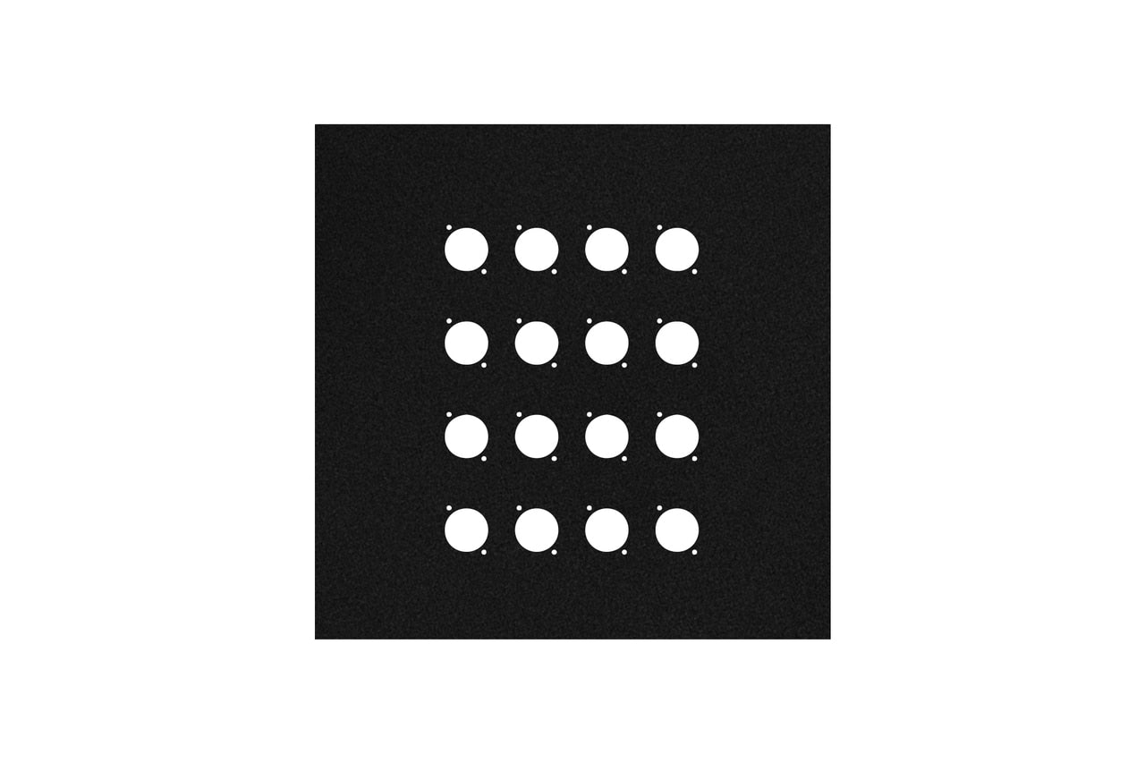 Elite Core EC-PNL-11-16D 11-inch Square Flat Metal Wall Panel with 16 D-Series Punch-Outs