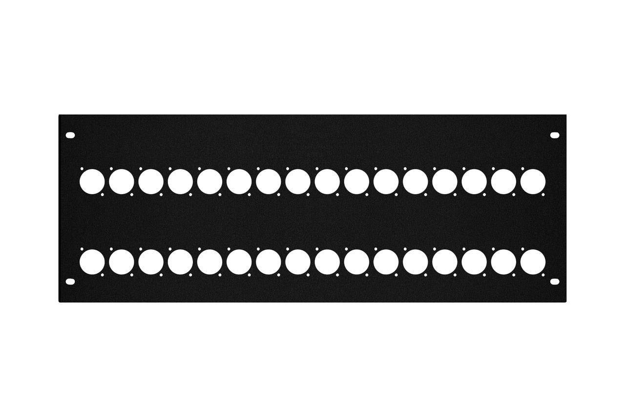 Elite Core RP4U-32D Rack Panel with 32 D-Series Punch-Outs, 4U