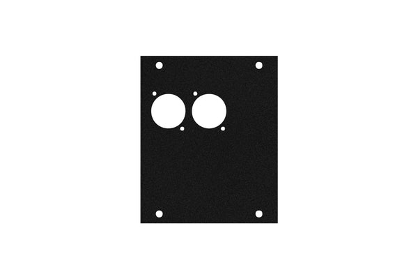 Elite Core ACE-PNL100-2D Black Metal Panel for Half Stage Pocket with 2 D-Series Punch-Outs