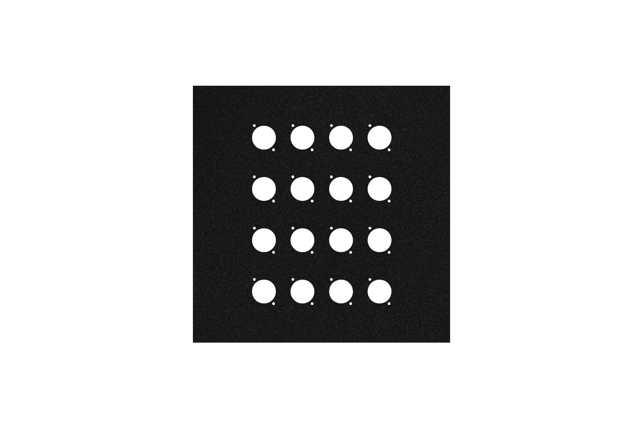 Elite Core EC-PNL-10-16D 10-inch Square Flat Metal Wall Panel with 16 D-Series Punch-Outs