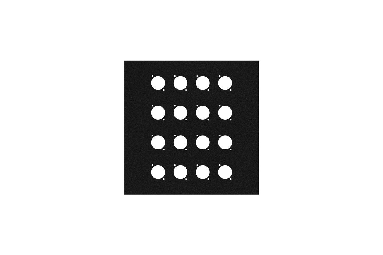 Elite Core EC-PNL-9-16D 9-inch Square Flat Metal Wall Panel with 16 D-Series Punch-Outs