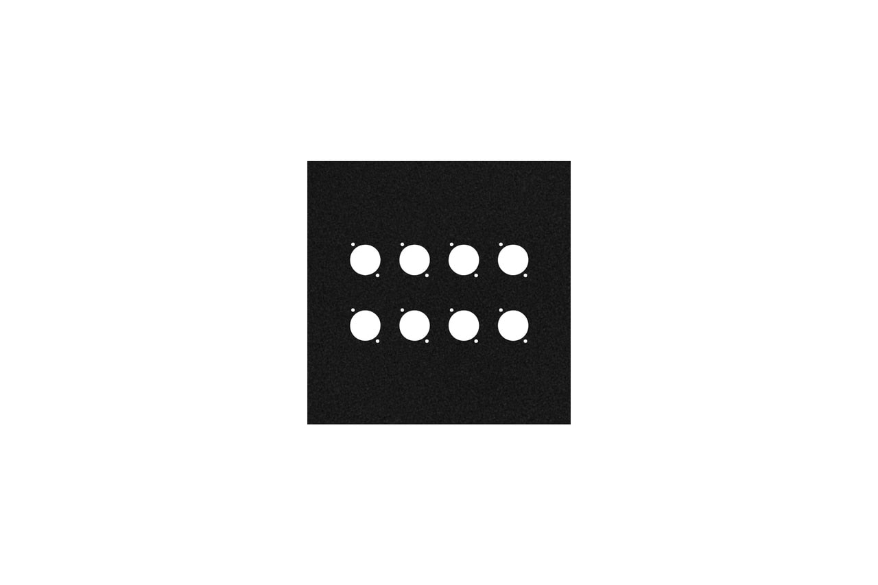 Elite Core EC-PNL-8-8D 8-inch Square Flat Metal Wall Panel with 8 D-Series Punch-Outs