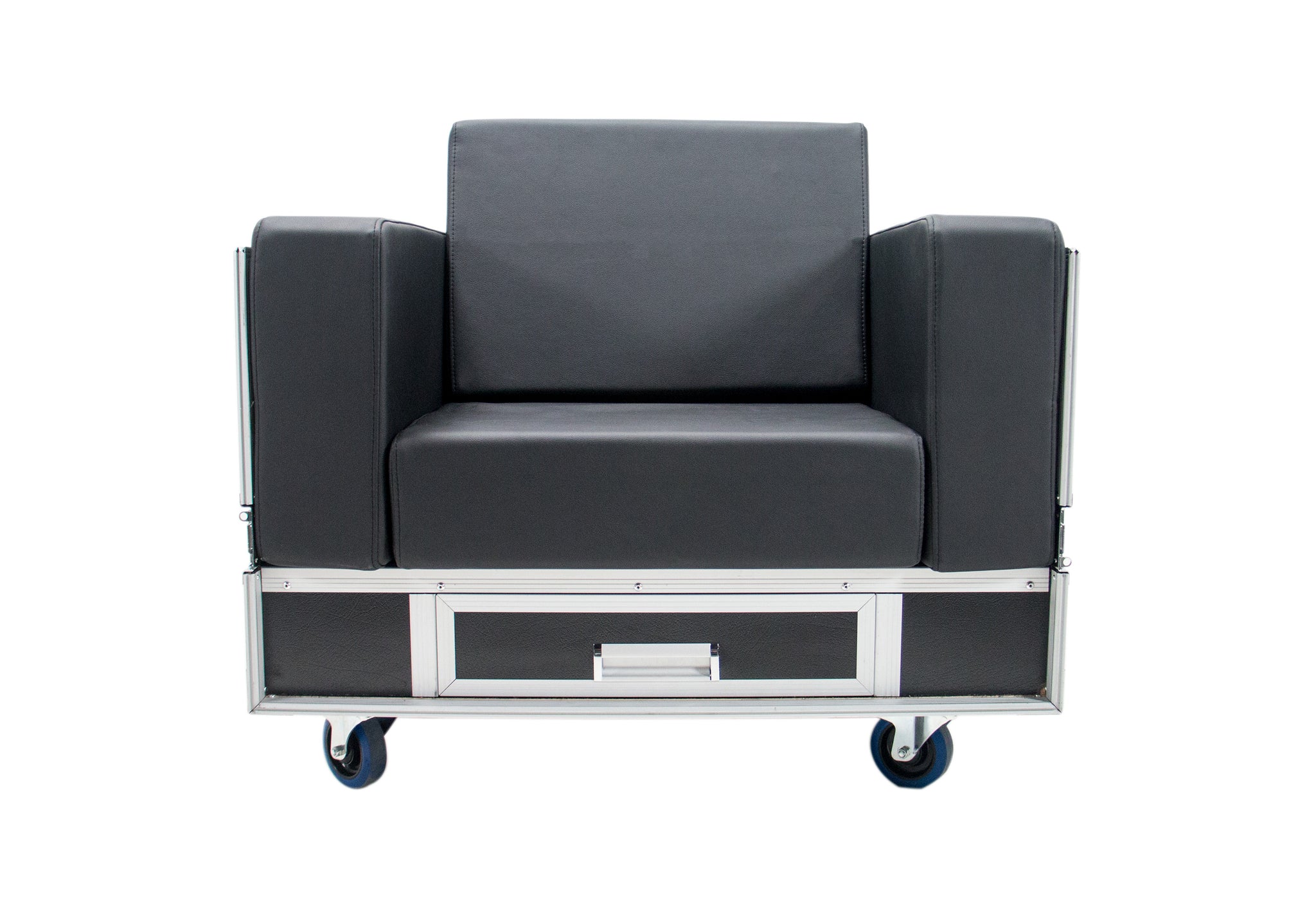 OSP ATA-GR-SET1-BLK Green Room Furniture Set  - Black with Black Cushions