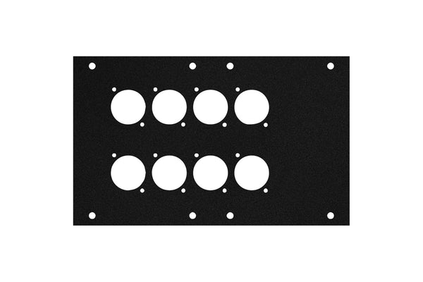 Elite Core ACE-PNL120-8D Black Metal Panel for Full Stage Pocket with 8 D-Series Punch-Outs