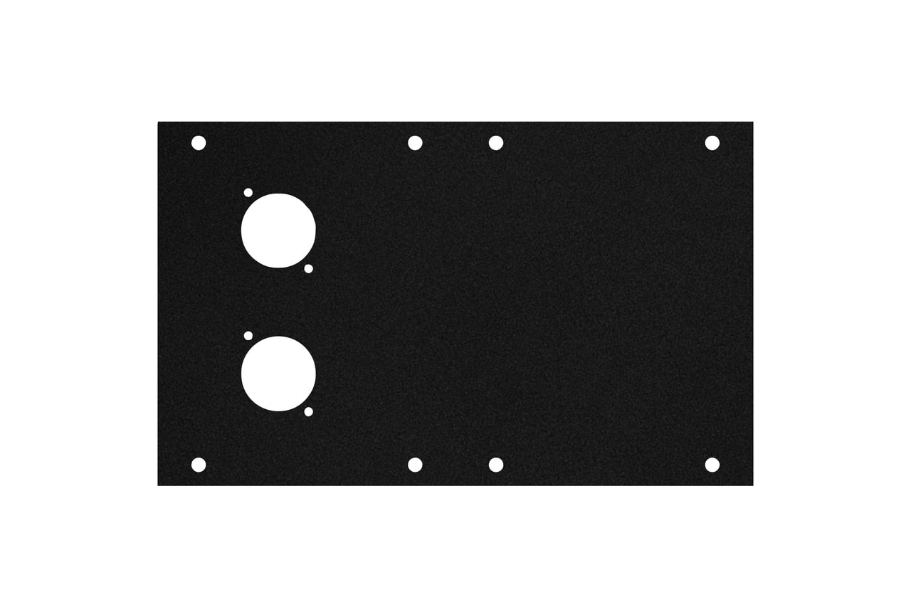 Elite Core ACE-PNL120-2D Black Metal Panel for Full Stage Pocket with 2 D-Series Punch-Outs