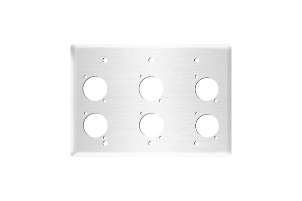 Elite Core EC-3G-6D-S Stainless Triple Gang Wall Plate