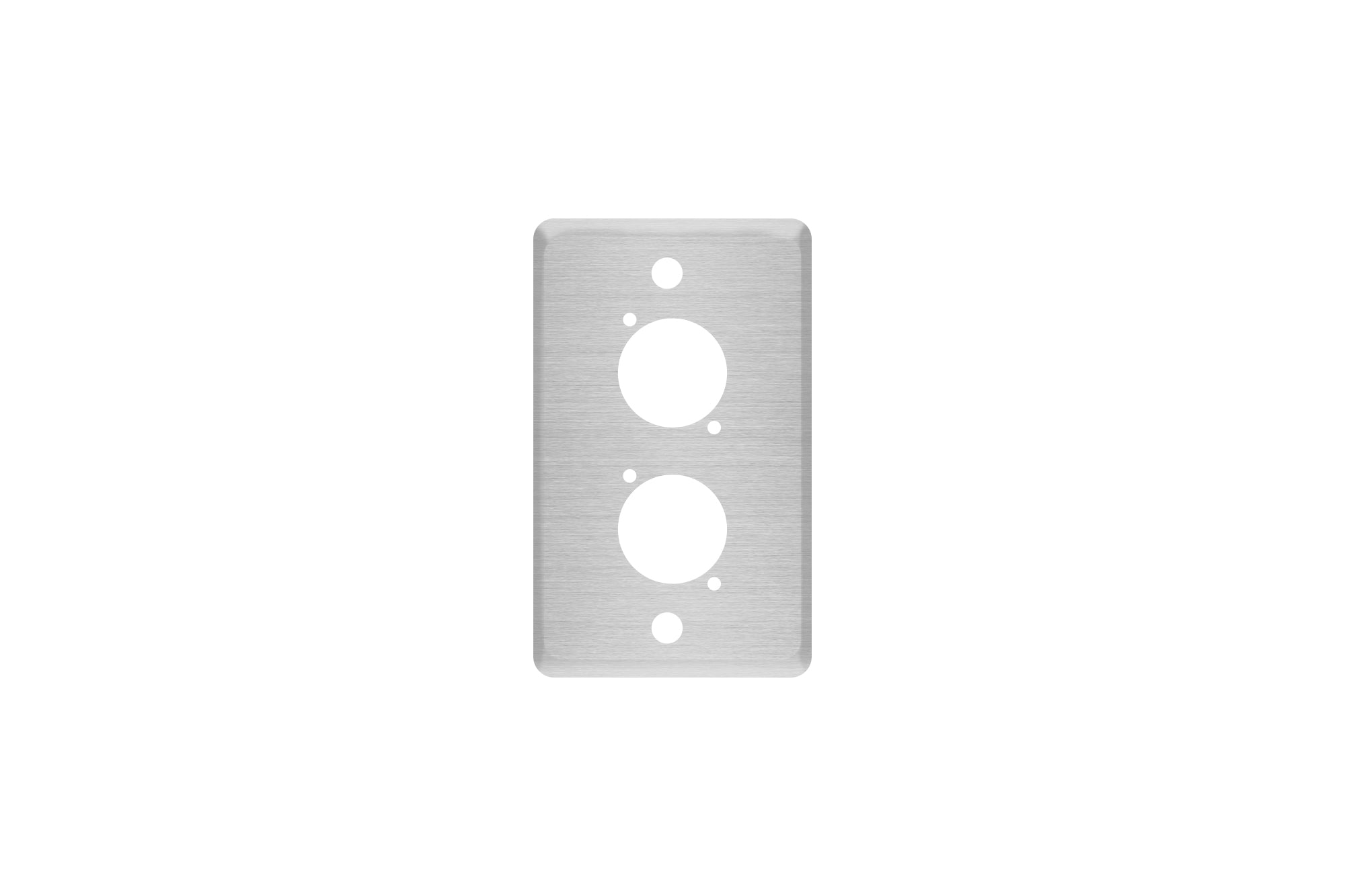 OSP D-2-BLANK Single Gang Duplex Wall Plate with 2 Series "D" Holes