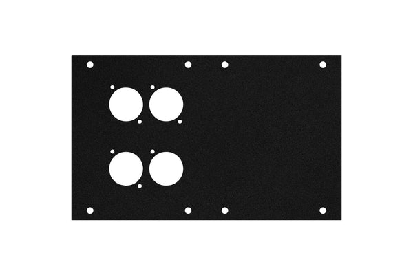 Elite Core ACE-PNL120-4D Black Metal Panel for Full Stage Pocket with 4 D-Series Punch-Outs