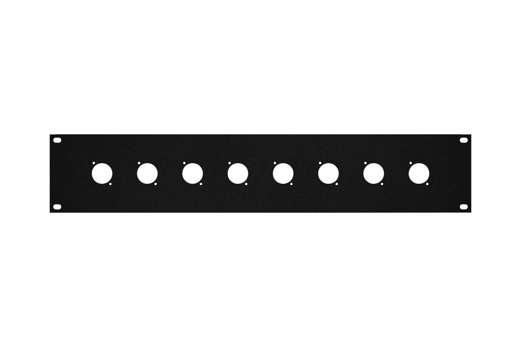Elite Core RP2U-8D Rack Panel with 8 D-Series Punch-Outs, 2U – OSP Cases