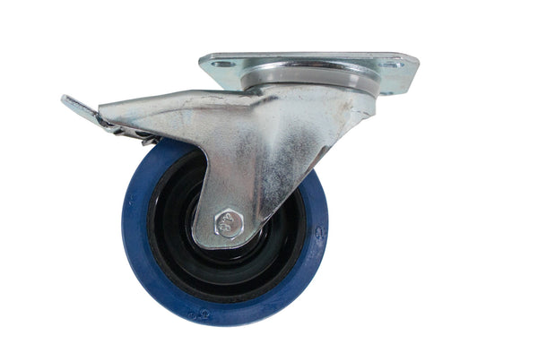 OSP ATA-BLUE-4-LOCKING Premium 4" Single Rubber Caster for ATA Cases and Racks