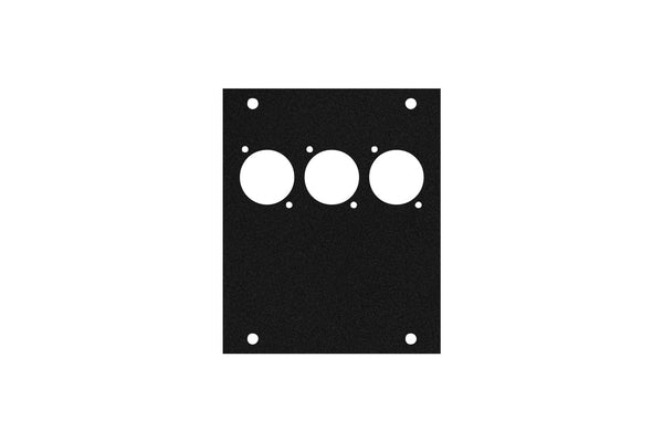 Elite Core ACE-PNL100-3D Black Metal Panel for Half Stage Pocket with 3 D-Series Punch-Outs