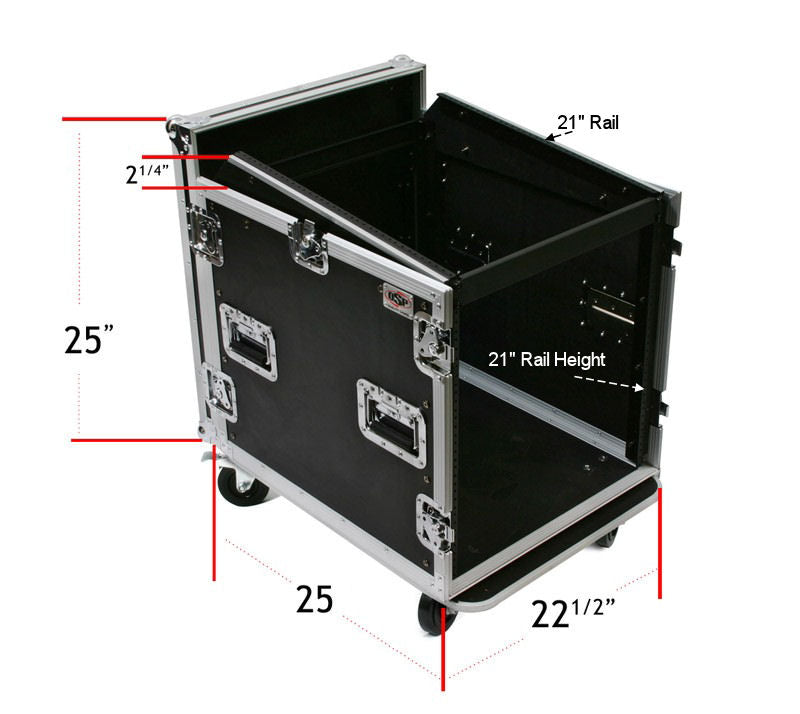 OSP KD12U 12 Space Deluxe Studio Rack With Handles and Casters OSP KD12U 12 Space Deluxe Studio Rack With Handles and Casters