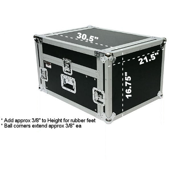 OSP MC12U-4 4 Space ATA Mixer/Amp Rack 12 Space deep on top slant
