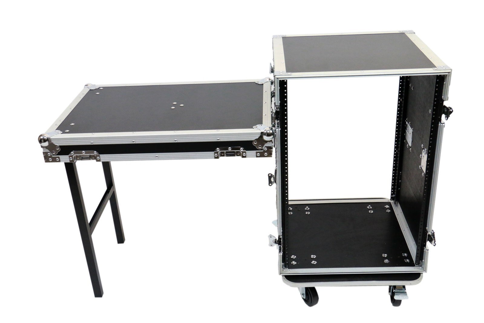 OSP RC16U-20SL 16 Space ATA Amp Rack w/Casters and Attached Utility Table