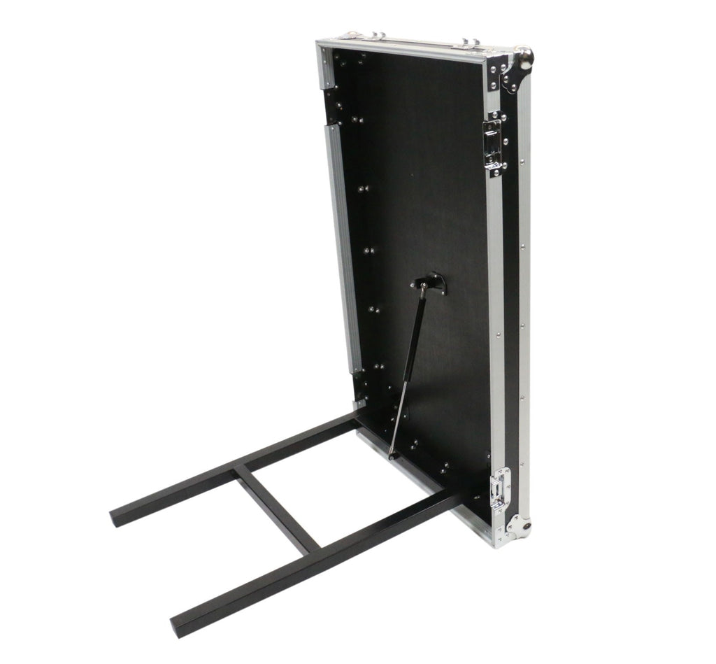 OSP RC20U-20SL 20 Space ATA Amp Rack w/Casters and Attached Utility Ta ...