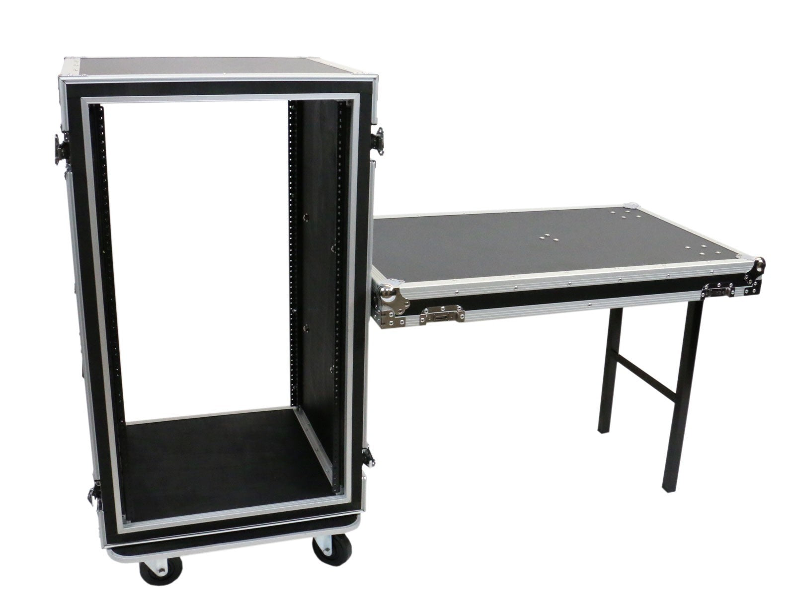 OSP SC20U-20SL 20 Space ATA Amp Rack w/Casters and Attached Utility Table