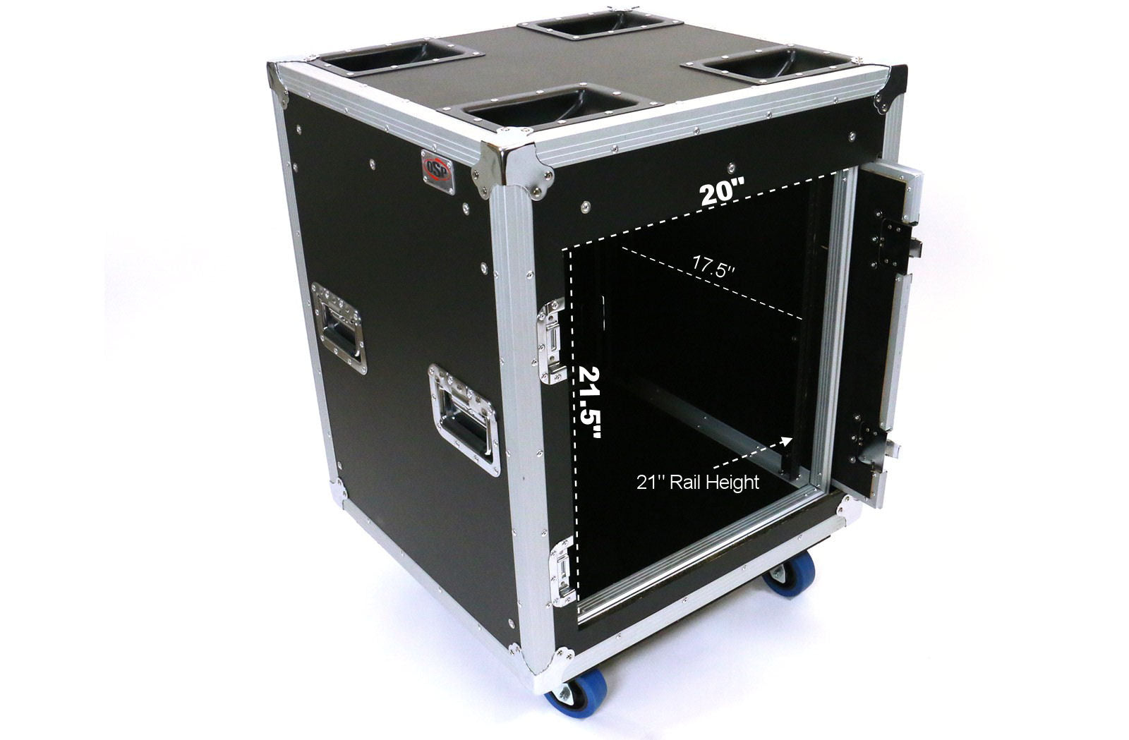 OSP TR12U-20-SR-PD Tour Ready 12 Space 20" Deep Shock Rack w/Pocket Doors